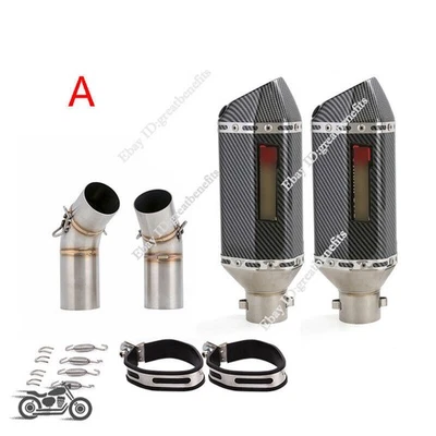 For Ducati Monster 696 795 796 1100 Slip On Exhaust Muffler Mid Link Pipe Baffle - Image 1 of 4