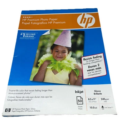 New HP Premium Inkjet Glossy 8.5 X 11 Photo Paper C6979A  50 Sheets - Image 1 of 2