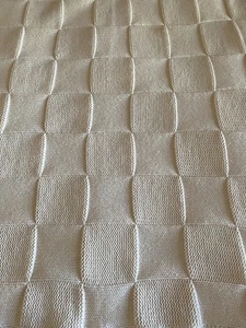 Vintage Indianer von Alps. Baumwolle Strick Beige Creme Überwurf Decke. - Bild 1 von 2