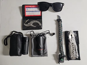 Survival Kit Lot ⭐ Paracord Bracelet ⭐ Stenopeic Sunglasses ⭐ Range Finder + - Picture 1 of 7