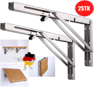 2X klappbar Regalwinkel Klappregal Klappwinkel Klappkonsole Regale Klapptisch DE - Bild 1 von 4