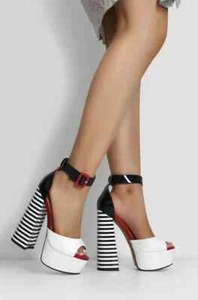 Onlymaker Open Toe Ankle Strap Platform Chunky High Heel Sandals Buckle Sz 6 - Picture 1 of 19