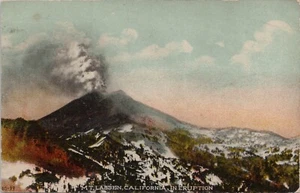 Lithograph Mt. Lassen California Eruption - Rare Ashland & Gerber RPO 1917 - Picture 1 of 2