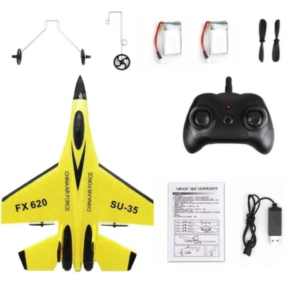 2.4G 2CH SU-35 Plane Glider Aircraft EPP Jet RC 3Axis Gyro Luminous Airplane Toy - Image 1 of 4