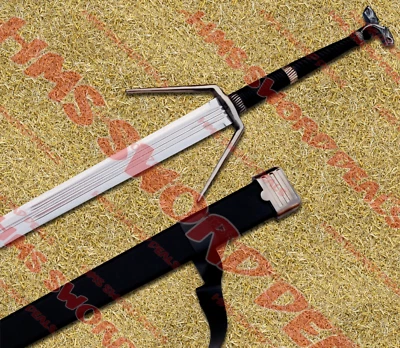 1095 Steel Witcher Sword of Geralt of Rivia Sword with Feline Pommel - Image 1 of 4