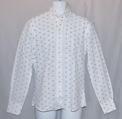 Camisa Ledbury Manga Larga Con Botones Calce Ajustado Blanca Talla M Foto 1 de 4
