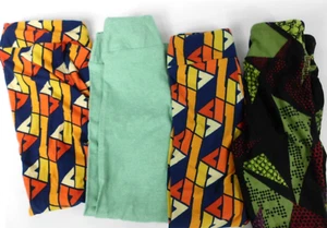 LuLaRoe Kids Buttery Soft Leggings Size S/M Small Medium Lot of 4 Solid Print - Picture 1 of 7