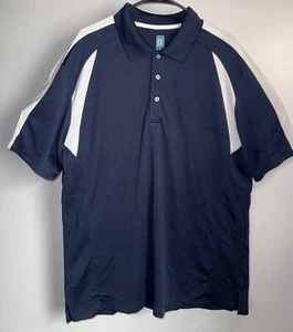 PGA Tour Airflux Golf Polo Shirt Men XL Blue/White Short Sleeve - Picture 1 of 8
