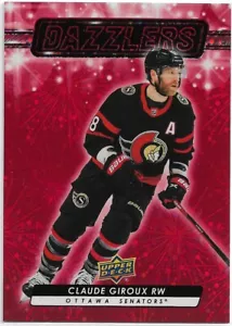 Tarjeta de inserción Claude Giroux 2023-24 Upper Deck Serie 2 Red Dazzlers #DZ-96 - Imagen 1 de 1