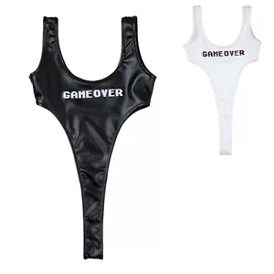 Mujeres Catsuit Letras Estampado Body Mono Lencería Ropa Interior Traje de baño - Imagen 1 de 42