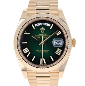 Rolex Day-Date 40 mm 228238 Green Ombre UNWORN 2025 JULY President Yellow Gold - Picture 1 of 14