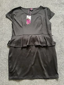 Vestido TG para mujer nuevo con etiquetas, talla 20, negro, elástico, corto, estilo túnica, ocasión - Imagen 1 de 4