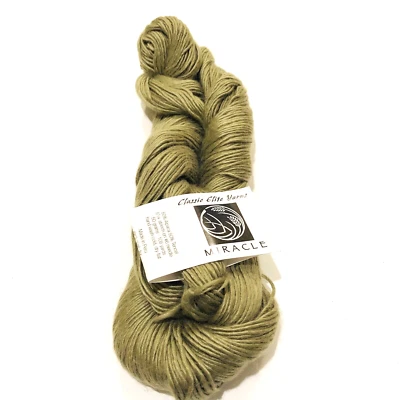 Hilos Clásicos Elite Milagro Alpaca Tencel Col 3350 Verde DL 5179 Perú 50g 1 Hank Foto 1 de 4