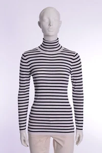 JETTE JOOP Pullover Rollkragen Streifen weiß schwarz Gr. 36 38 NEU NP-79,99€ - Bild 1 von 9
