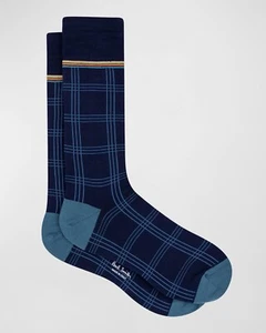Neu mit Etikett $ 35 Paul Smith "Damon" karierte karierte Herrensocken hergestellt in Italien. - Bild 1 von 1