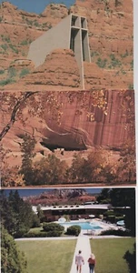 Sedona Arizona Postcards Vintage Lot of 3 White House Ruin Chapel of Holy Cross - Picture 1 of 1