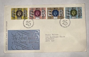 Sobre Primer Día del año 1977 silver jubilee Queen Elizabeth II - Imagen 1 de 2
