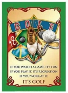 Golf Blech Emailschild 17x12 - Bild 1 von 1
