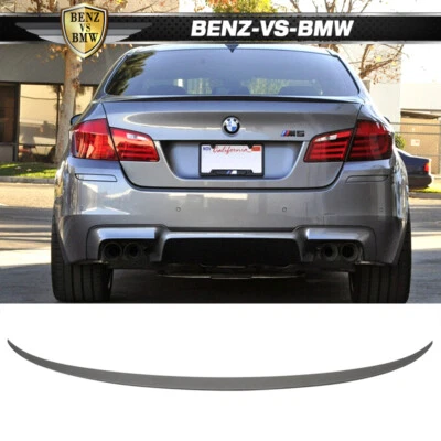 11-17 BMW F10 5 Series Trunk Spoiler Matte Black Painted ABS - Image 1 of 4