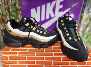 Nike Air Max 95 OG Running Shoes Black Gold AT2865-002 Mens 5 Womens 6.5 Wore 1 - Picture 1 of 12