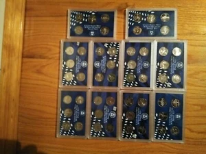 1999-2009-S-PROOF -STATE QUARTERS COMPLETE SET-56 BU UNC PROOF COINS - Picture 1 of 2