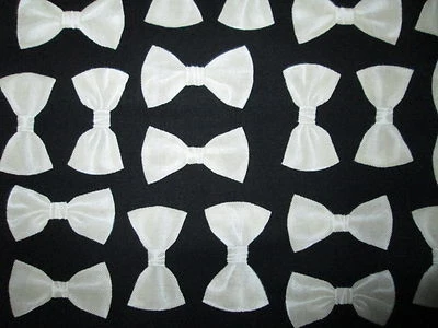 BOW TIES MENS FORMAL WEAR WEDDING PROM COTTON FABRIC FQ  - Image 1 of 4