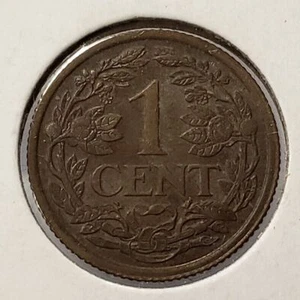 1914 Netherlands 1 Cent - Strong Example with Luster - SKU-F5097 - Picture 1 of 2