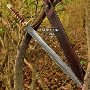Hand Forged Damascus Steel Viking Sword Sharp Battle Ready Medieval Sword Gift - Picture 1 of 6