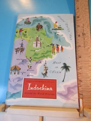 INDOCHINA AMERICAN GEOGRAPHICAL SOCIETY AROUND THE WORLD PROGRAM 1960 w/ stamps - Image 1 of 4