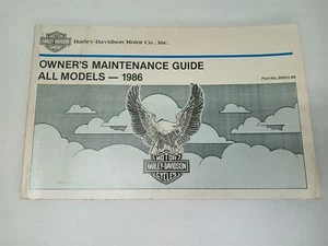 Harley-Davidson 1986 todos los modelos guía de mantenimiento del propietario 99952-86 - Imagen 1 de 4
