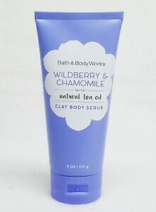 1 Bath & Body Works WILDBERRY & CHAMOMILE Clay Body Scrub Wash Face Hands 8 oz