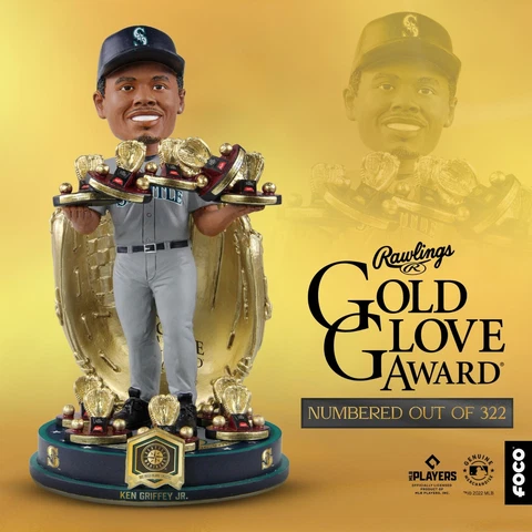 KEN GRIFFEY JR. Seattle Mariners 10x Rawlings GOLD GLOVE Award Bobblehead NIB! Cover