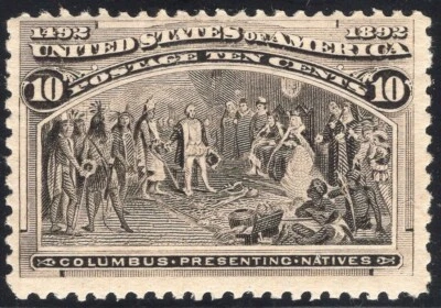 #237 VF MNH OG-10¢ COLUMBIAN POST OFFICE FRESH-Great Stamp (REM #237-05) - Image 1 of 2