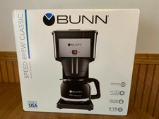Speed Brew Classic Coffee Maker Black 10 Cup Stainless Steel Home Brewer Machine