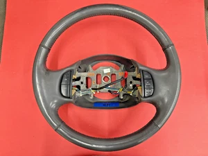1998-2007 FORD F-250 F-350 GRAY LEATHER STEERING WHEEL CRUISE CONTROL EQUIPPED - Picture 1 of 14