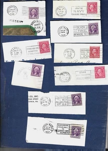 Missent Slogan cancela etc corte esquinas 1-3 Washington Franklin EE. UU. P3 - Imagen 1 de 3