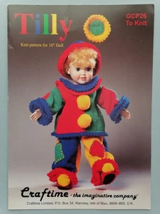 TILLY, Knitting Pattern, Outfit for 18" doll - Craftime GCP 26 - Picture 1 of 1