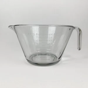 Pampered Chef 8 Cup 64 oz / 2 L Heavy Glass Measuring Cup Mixing Batter Bowl - Picture 1 of 14