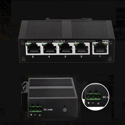 Sharing switch RJ45 HUB 5-port industrial 100M switch Ethernet Splitter Adapter - Image 1 of 4