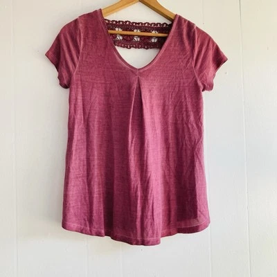 Camiseta Dantelle Mujer Encaje Espalda Cuello en V Fluida Mezcla Rayón Talla M Nueva con Etiquetas Foto 1 de 4