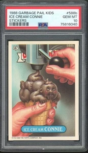 Topps Garbage Pail Kids 15th Series #588b Ice Cream Connie PSA 10 GEMA COMO NUEVO Os15 - Imagen 1 de 2