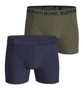 Björn Borg Boxershorts Cotton Stretch 2er Pack grün blau - Bild 1 von 3