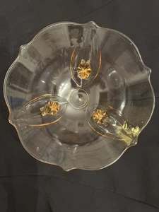 Vintage 8.25 Inch Diameter Pink Depression Glass 3 Footed Scalloped Bowl Plain - Picture 1 of 6