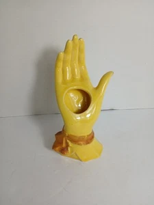 Vaso fioriera manuale MCM McCoy vintage anni 40 n. 253 Fioriera Giallo Marrone SU1 - Foto 1 di 12