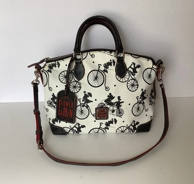 Disney Dooney & Bourke 2015 Flower & Garden Satchel - White With Mickey Mouse - Image 1 of 4