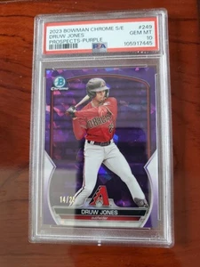 2023 Druw Jones Bowman Chrome Purple Sapphire 14/25 Diamondbacks PSA 10 - Bild 1 von 2
