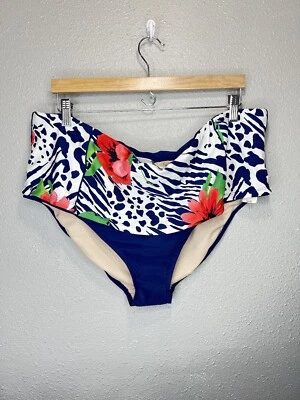 Новый с Ярлыками! Jaclyn Smith плюс размер плавать низ цветочный принт размер 22 Вт - Изображение 1 из 4