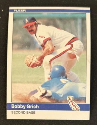 1984 Fleer Bobby Grich cartão de beisebol #518 Angels 2B muito bom estado o/c - Imagem 1 de 2