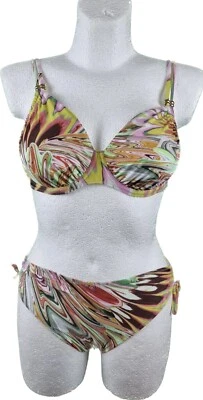 Opera Bikini Größe 36 B, C - 38 C Cup Bademode Bunt Trägerbikini mit Bügel - Bild 1 von 4