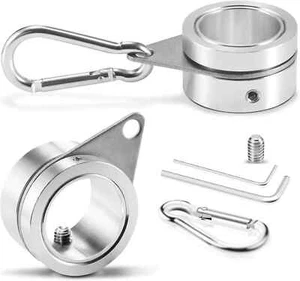 Pack of 2 Aluminum Alloy Flag Pole Rings 360 Degree Rotating Flag Mounting 1" - Picture 1 of 7